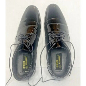 Harlem Knight's Men's Size 10 Black Lace Up Oxford Dress Shoes